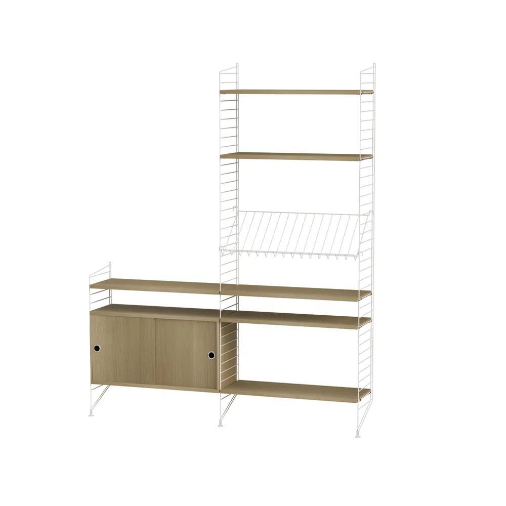 Salón String roble y blanco - Combinación K,  String