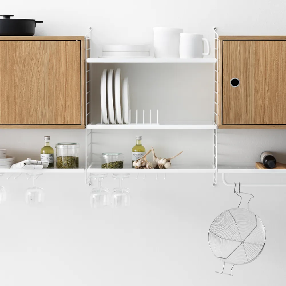 Soporte para platos String, Blanco, 20 cm, paquete de 2 String