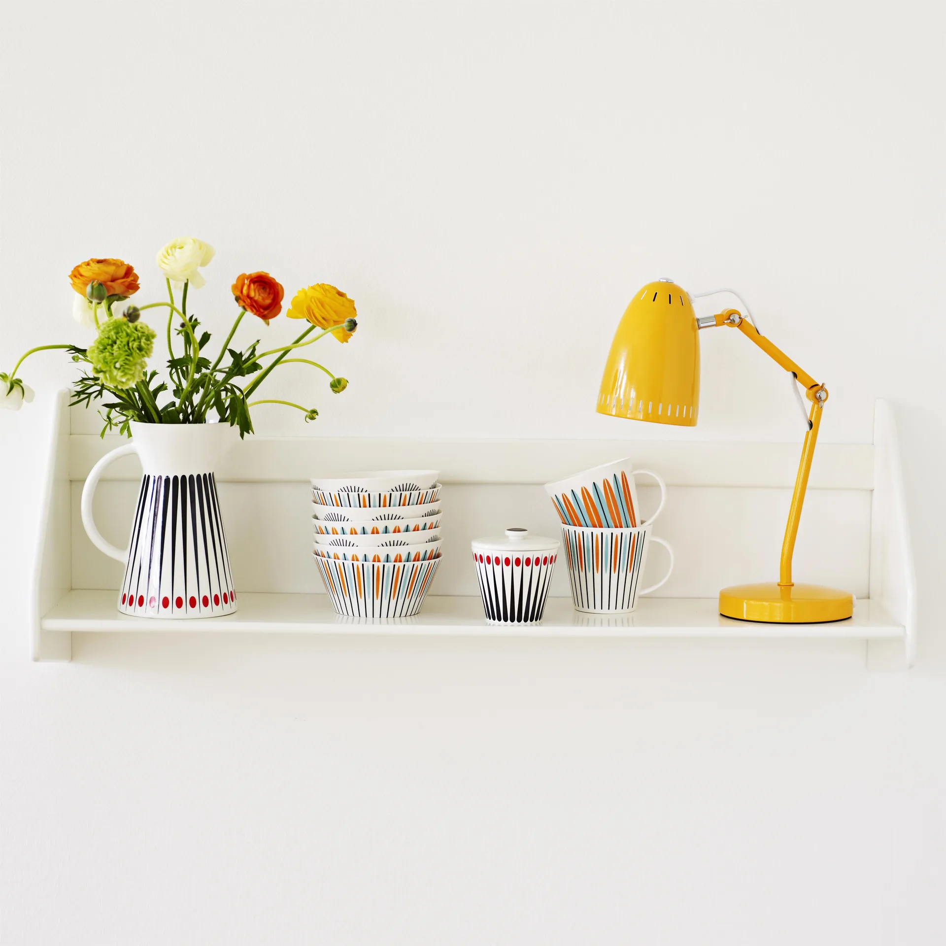 Jarra Amanda, blanco-rojo Superliving