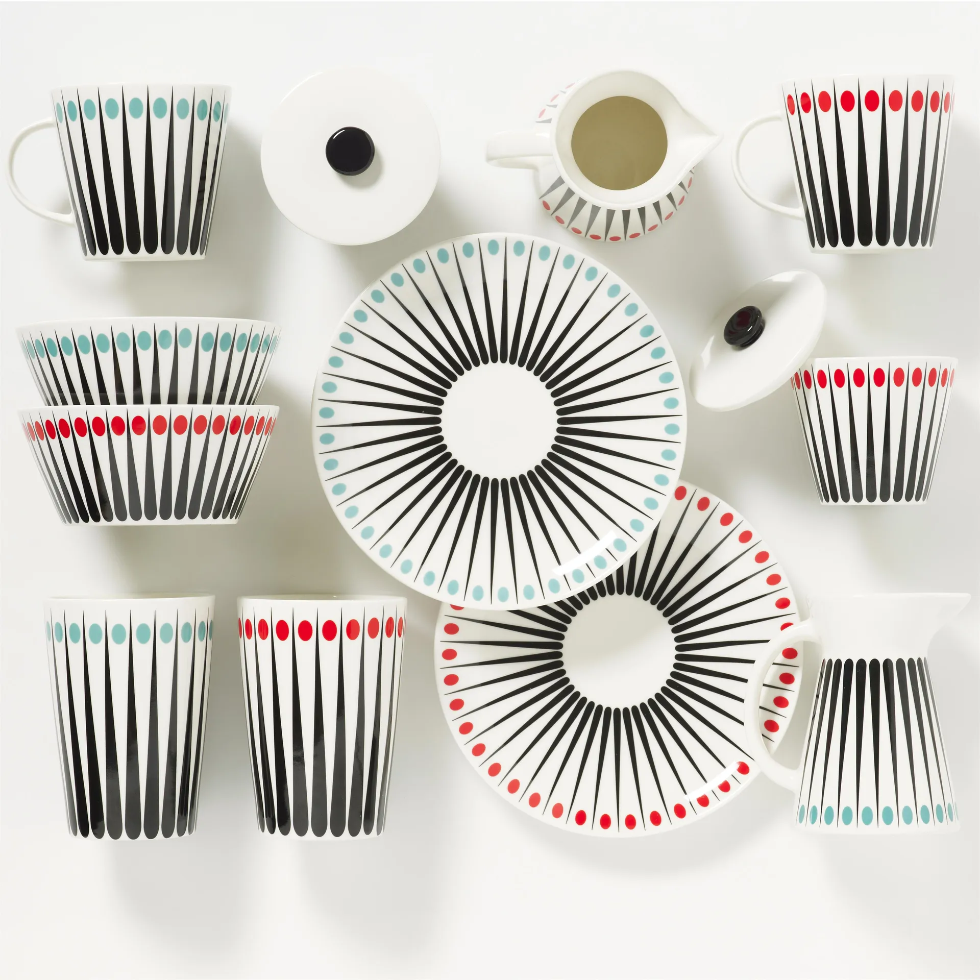 Jarra de leche Amanda, blanco-aqua Superliving