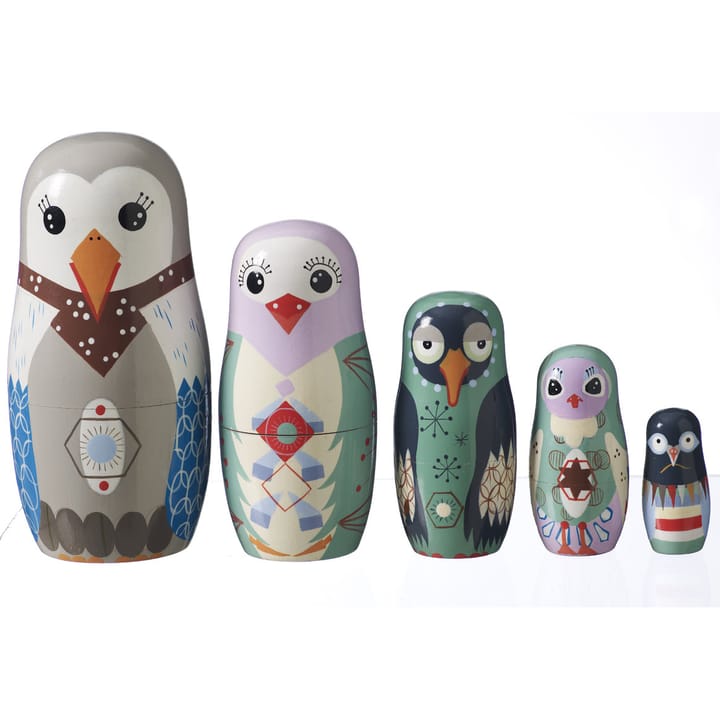 Matrioska Bird Family, set de 5, multi Superliving