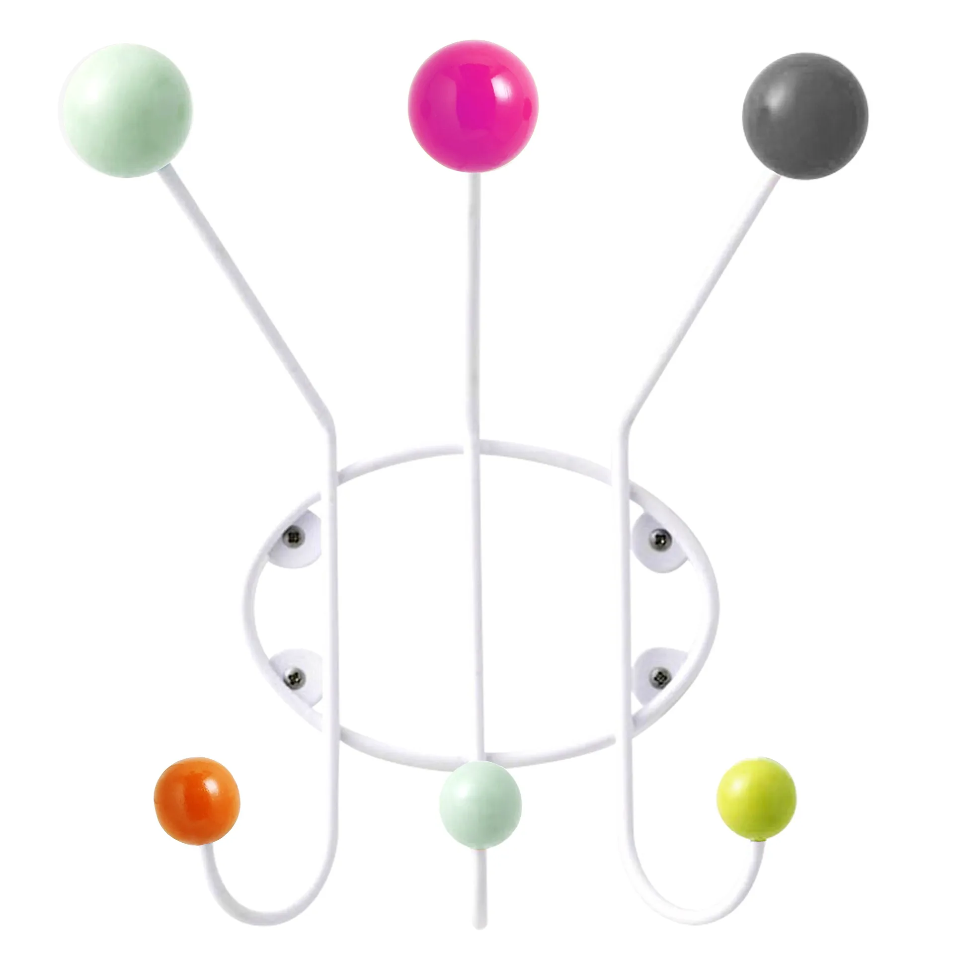 Perchero de pared 3 Superliving, blanco-neón-multi Superliving