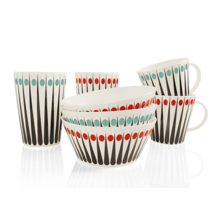 Taza Amanda, blanco-aqua Superliving