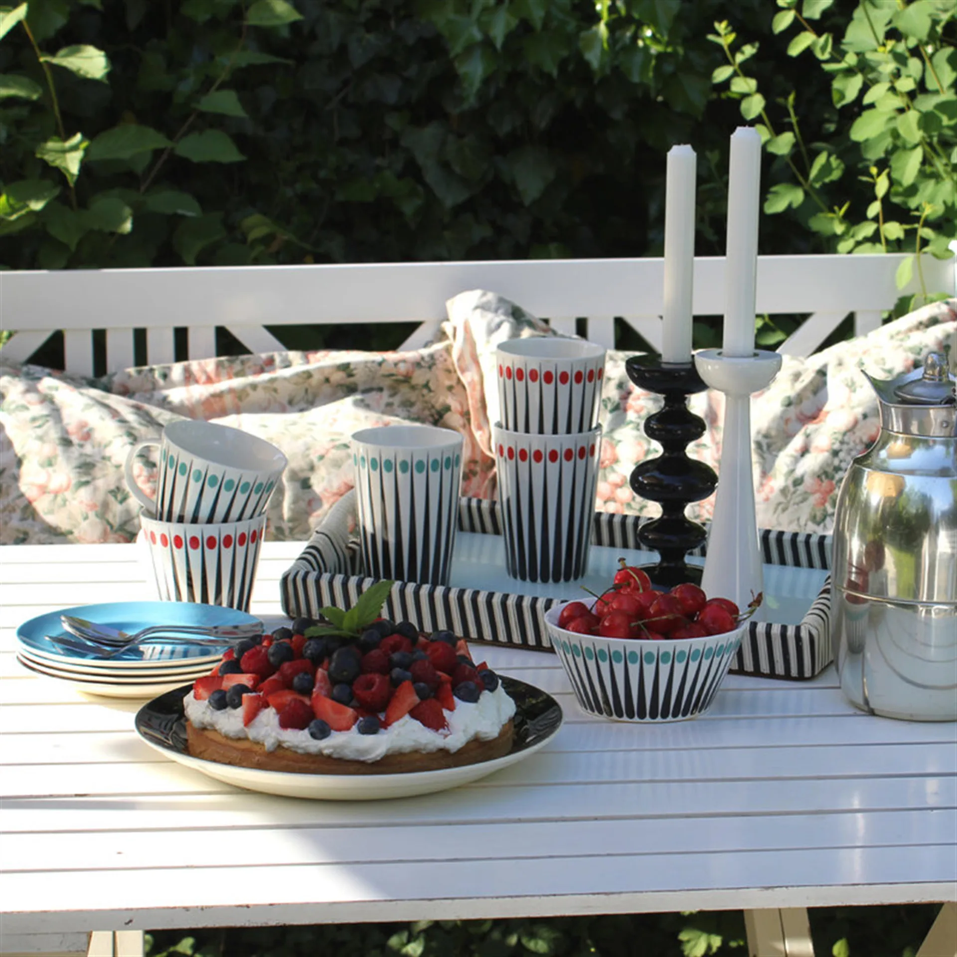 Taza Amanda, blanco-aqua Superliving