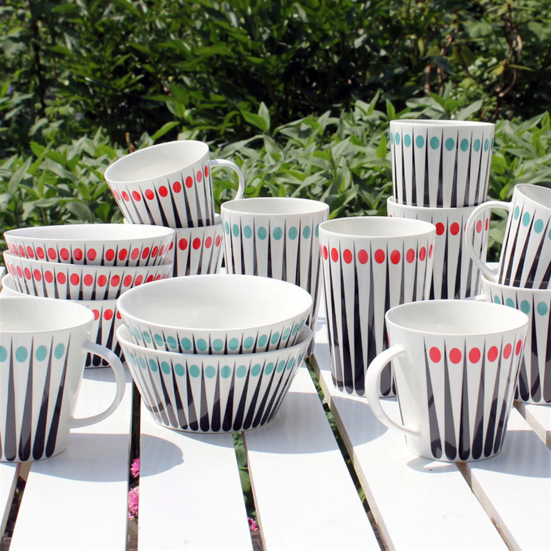 Taza Amanda, blanco-rojo Superliving