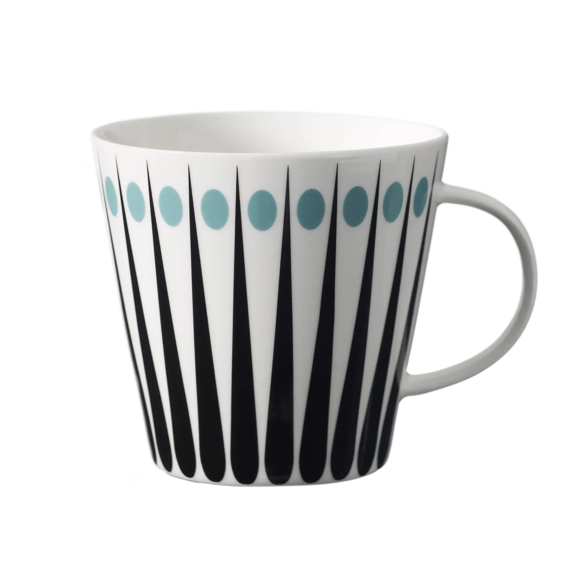 Taza de té Amanda, blanco-aqua Superliving