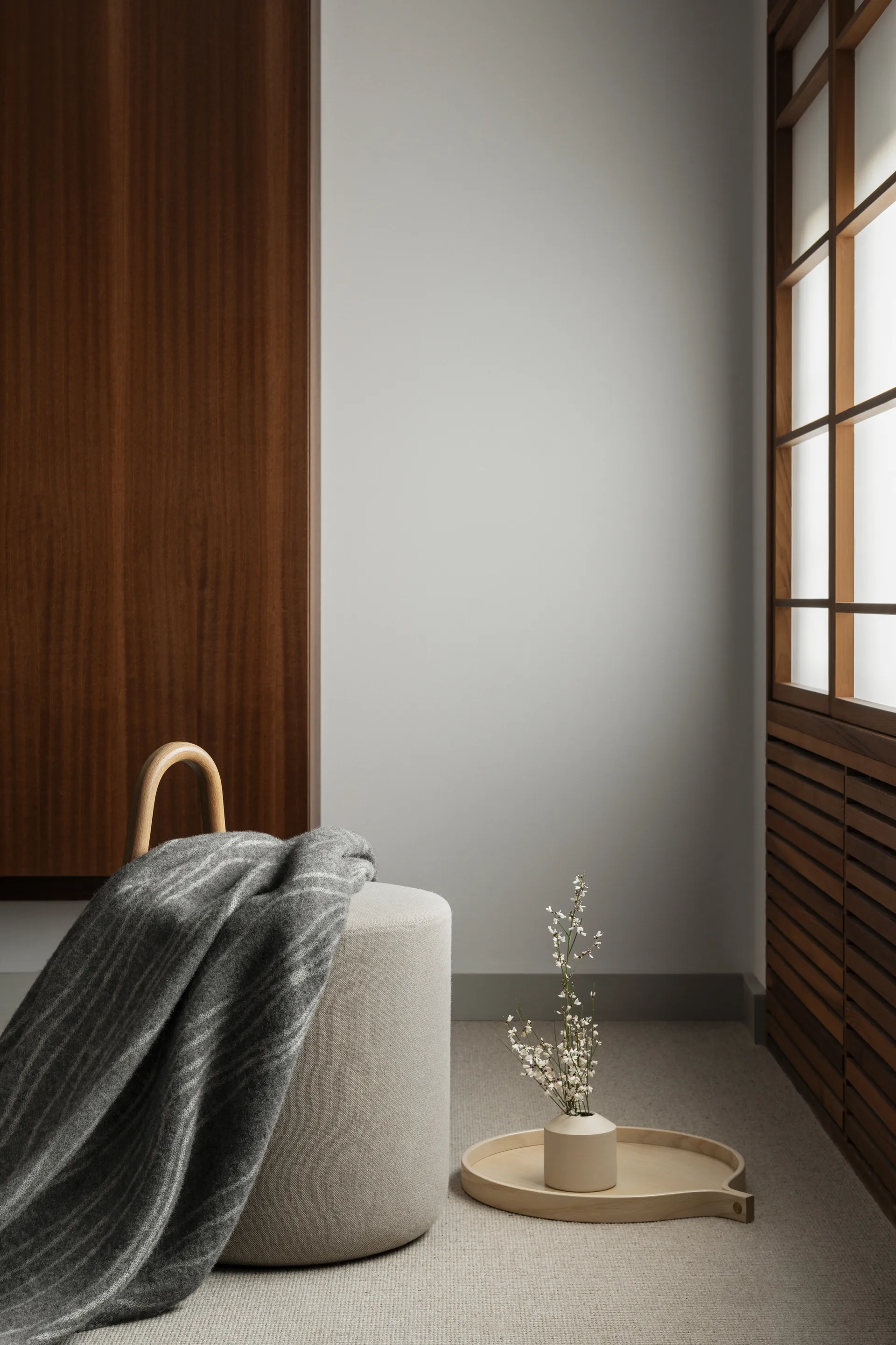 Bandeja Comma Ø40 cm, Fresno lacado Swedese