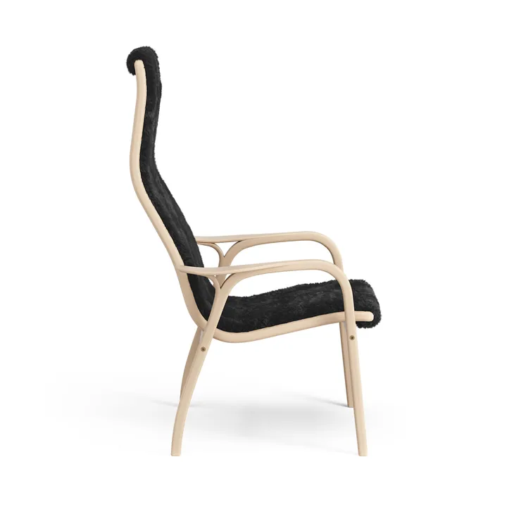 Butaca infantil Lamini haya lacada/piel de oveja - Black (negro) - Swedese