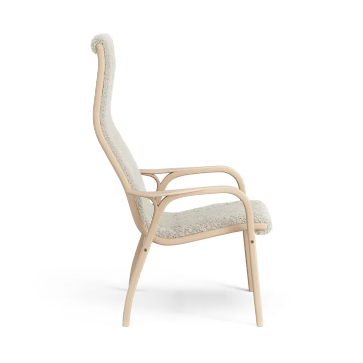 Butaca infantil Lamini haya lacada/piel de oveja - Moonlight (beige) - Swedese