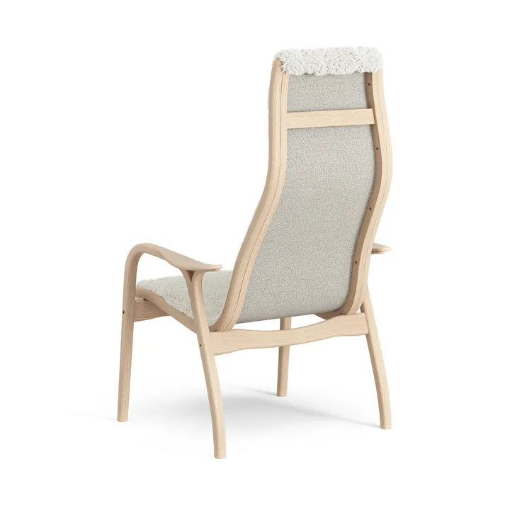 Butaca infantil Lamini haya lacada/piel de oveja - Offwhite (blanco) - Swedese