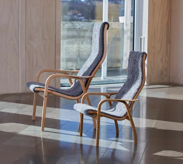 Butaca infantil Lamini haya lacada/piel de oveja - Scandinavian Grey (gris) - Swedese