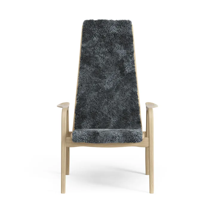 Butaca infantil Lamini roble lacado/piel de oveja - Charcoal (gris oscuro) - Swedese