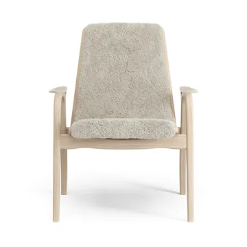 Butaca Laminett roble pigmentado blanco/piel de oveja - Moonlight (beige) - Swedese