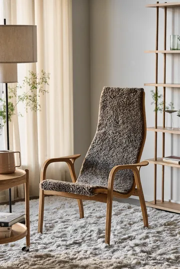 Butaca Lamino roble aceitado/piel de oveja - Sahara (marrón turrón) - Swedese