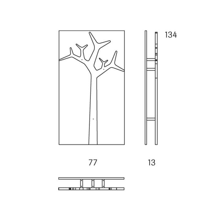 Colgador de pared Tree junior, Roble lacado transparente Swedese