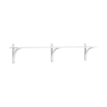 Estantería Levi de 1 balda - Fresno blanqueado-aluminio, 180 cm - Swedese