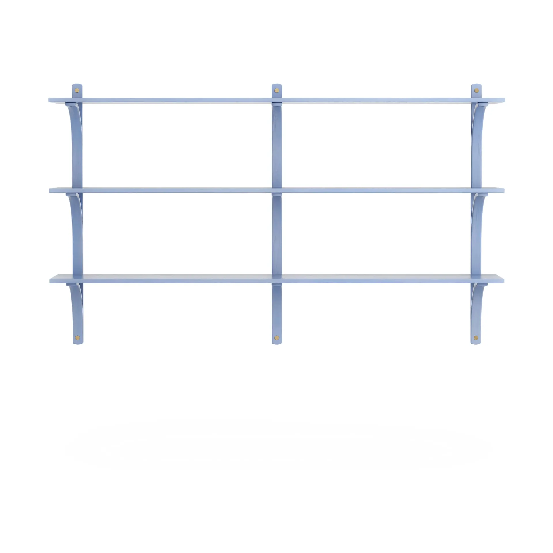 Estantería Levi de 3 baldas, ILKE Blue-latón, 180 cm Swedese