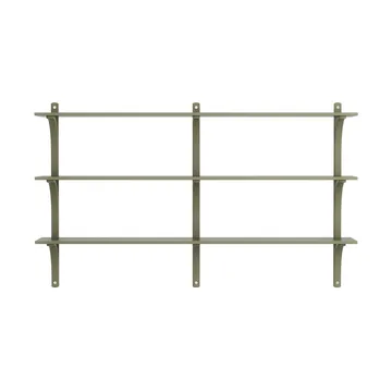 Estantería Levi de 3 baldas - Verde musgo-aluminio, 180 cm - Swedese