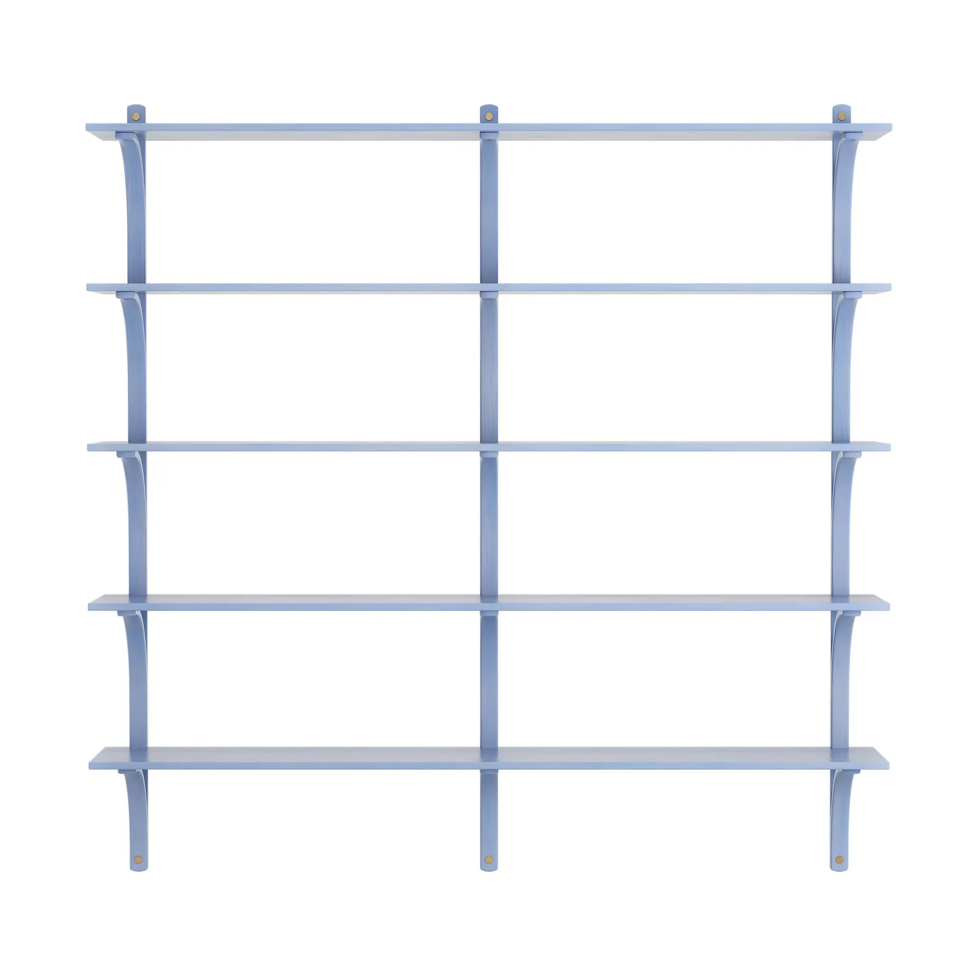 Estantería Levi de 5 baldas, ILKE Blue-latón, 180 cm Swedese