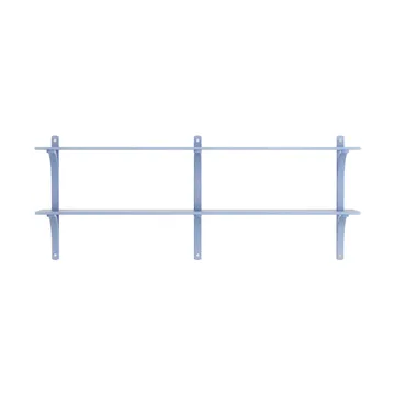 Estantería Levi - Ilke azul-acero inoxidable, 2 estantes, 180 cm - Swedese