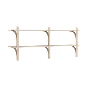 Estantería Levi - Roble blanqueado-latón, 2 estantes, 180 cm - Swedese