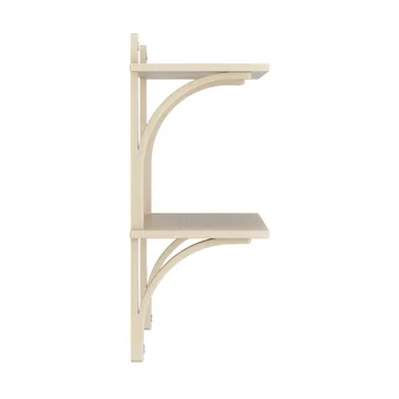 Levi estantería - Fresno lacado-acero inoxidable, 2 estantes, 90 cm - Swedese