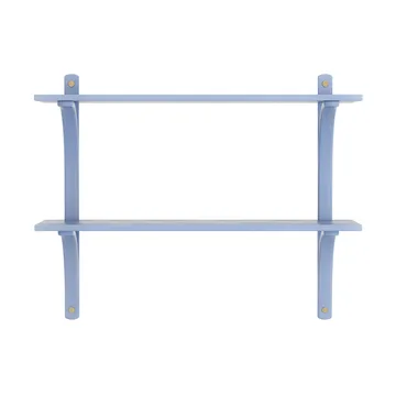 Levi estantería - Ilke azul-latón, 2 estantes, 90 cm - Swedese