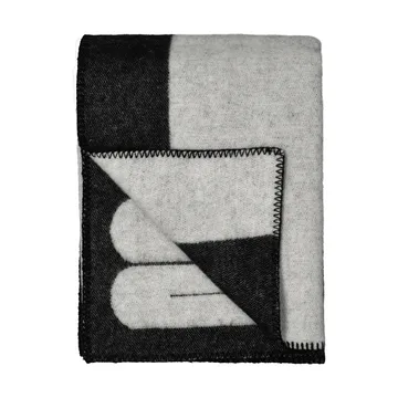 Manta Duality 130x180 cm - Negro-gris claro - Swedese