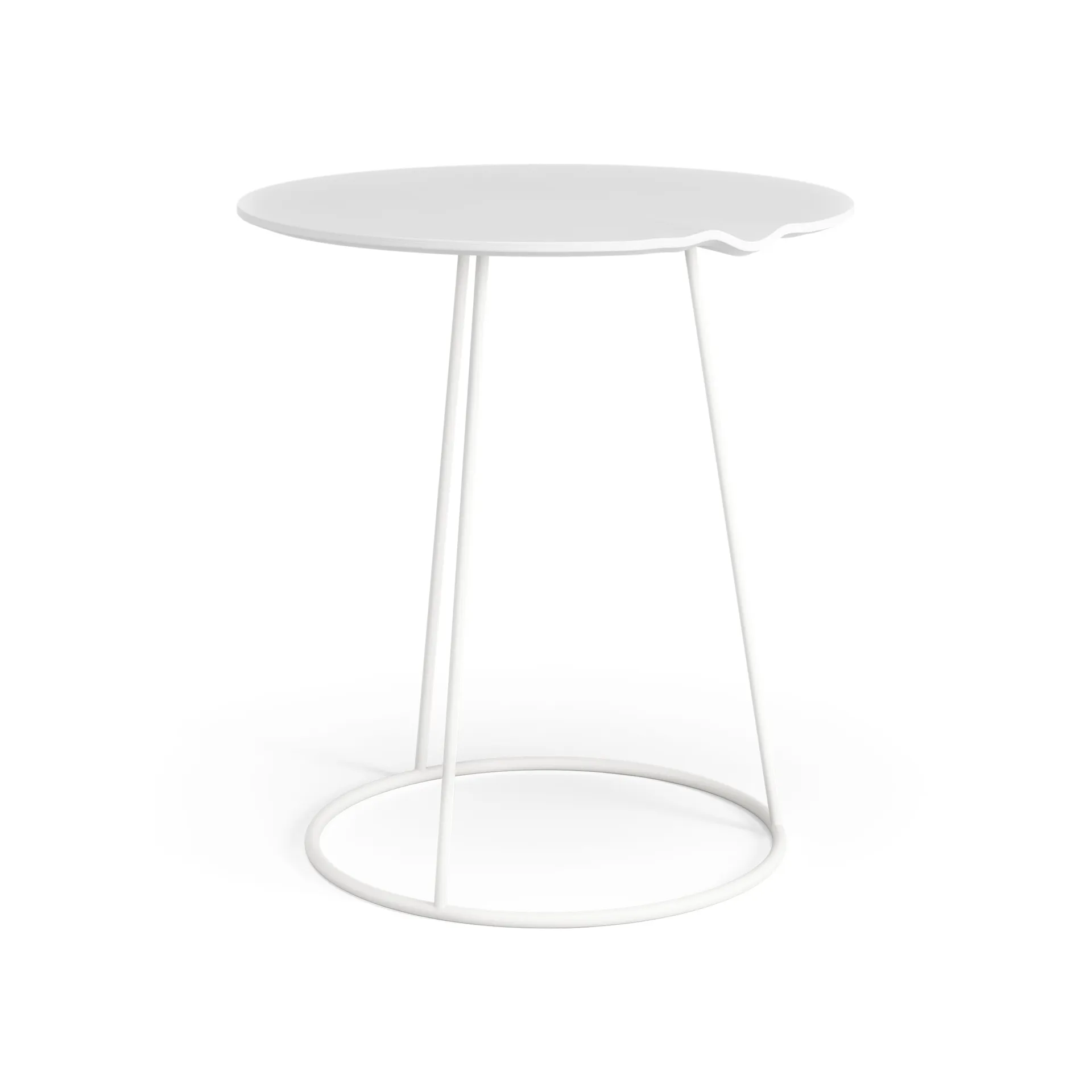Mesa con ola Breeze Ø46 cm, blanco Swedese