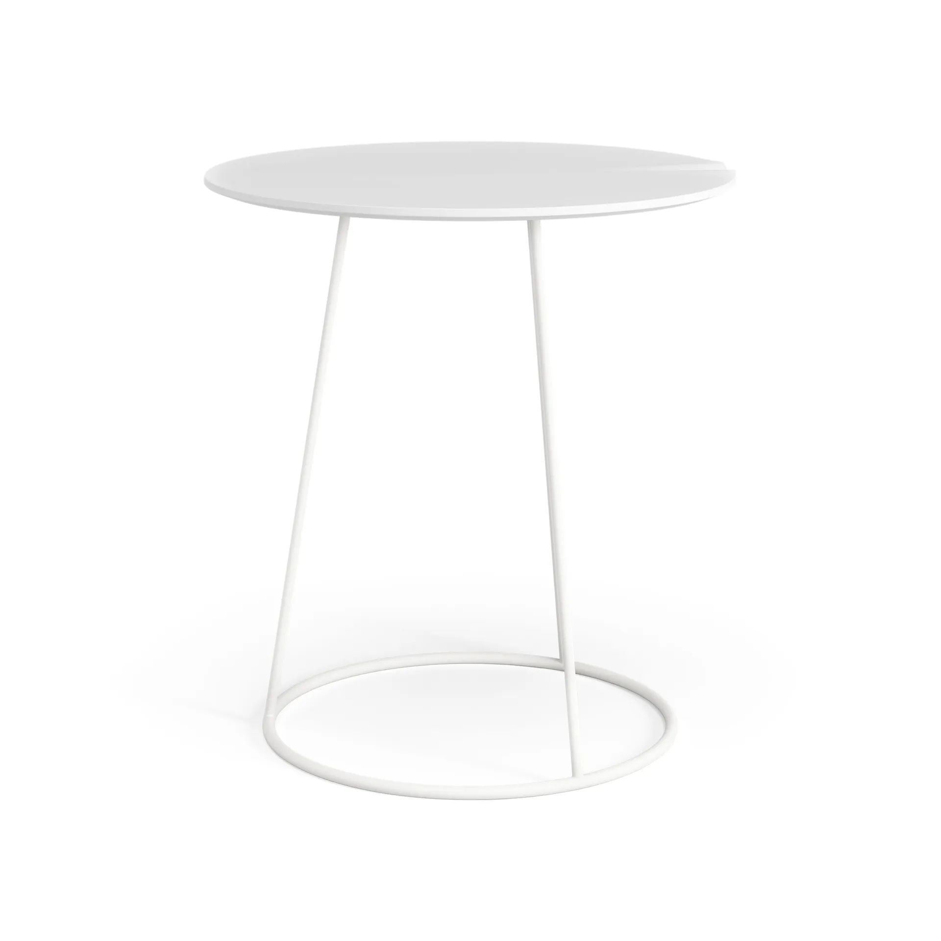 Mesa con ola Breeze Ø46 cm, blanco Swedese