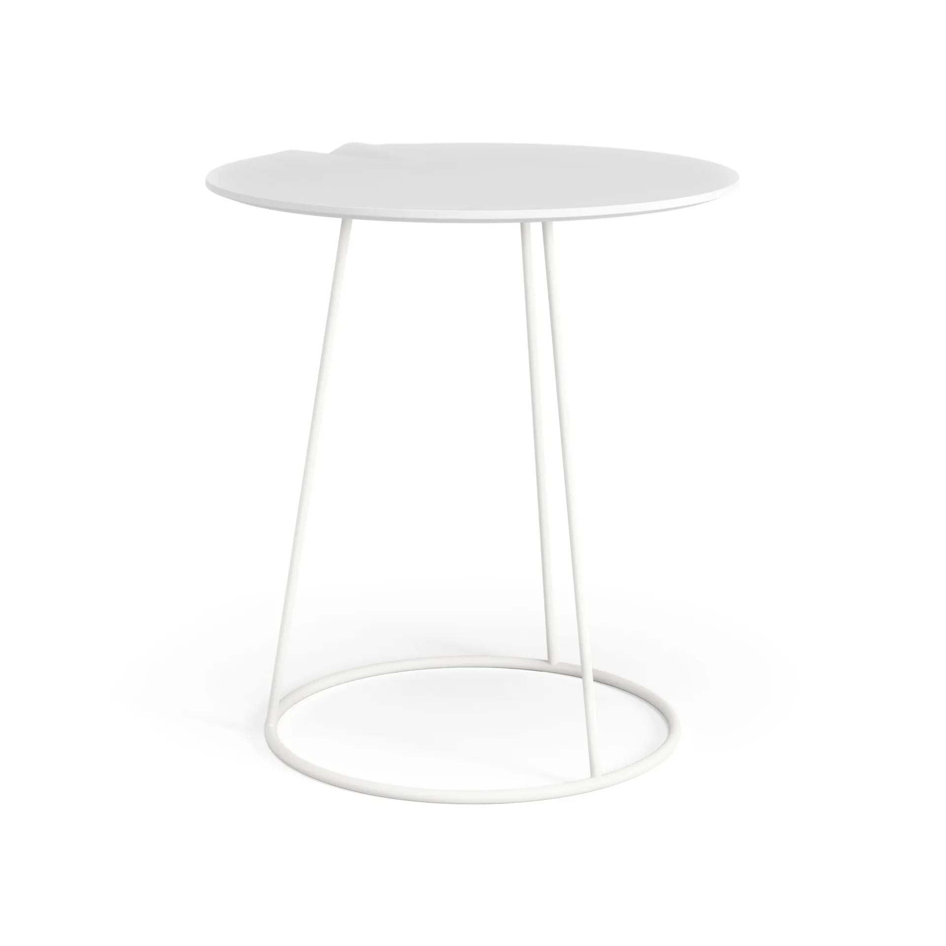 Mesa con ola Breeze Ø46 cm, blanco Swedese