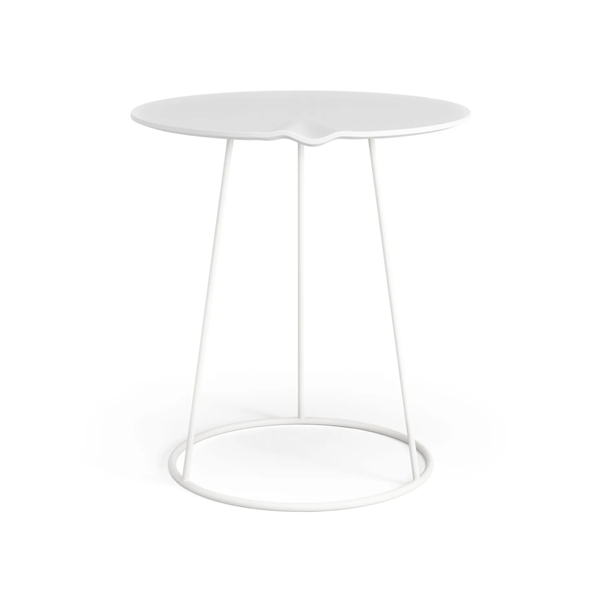 Mesa con ola Breeze Ø46 cm, blanco Swedese