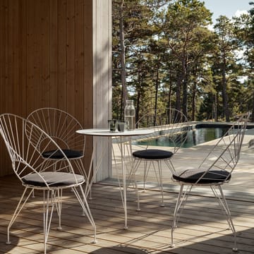 Mesa de café Desirée - Blanco, ø64cm, base lacada en blanco - Swedese