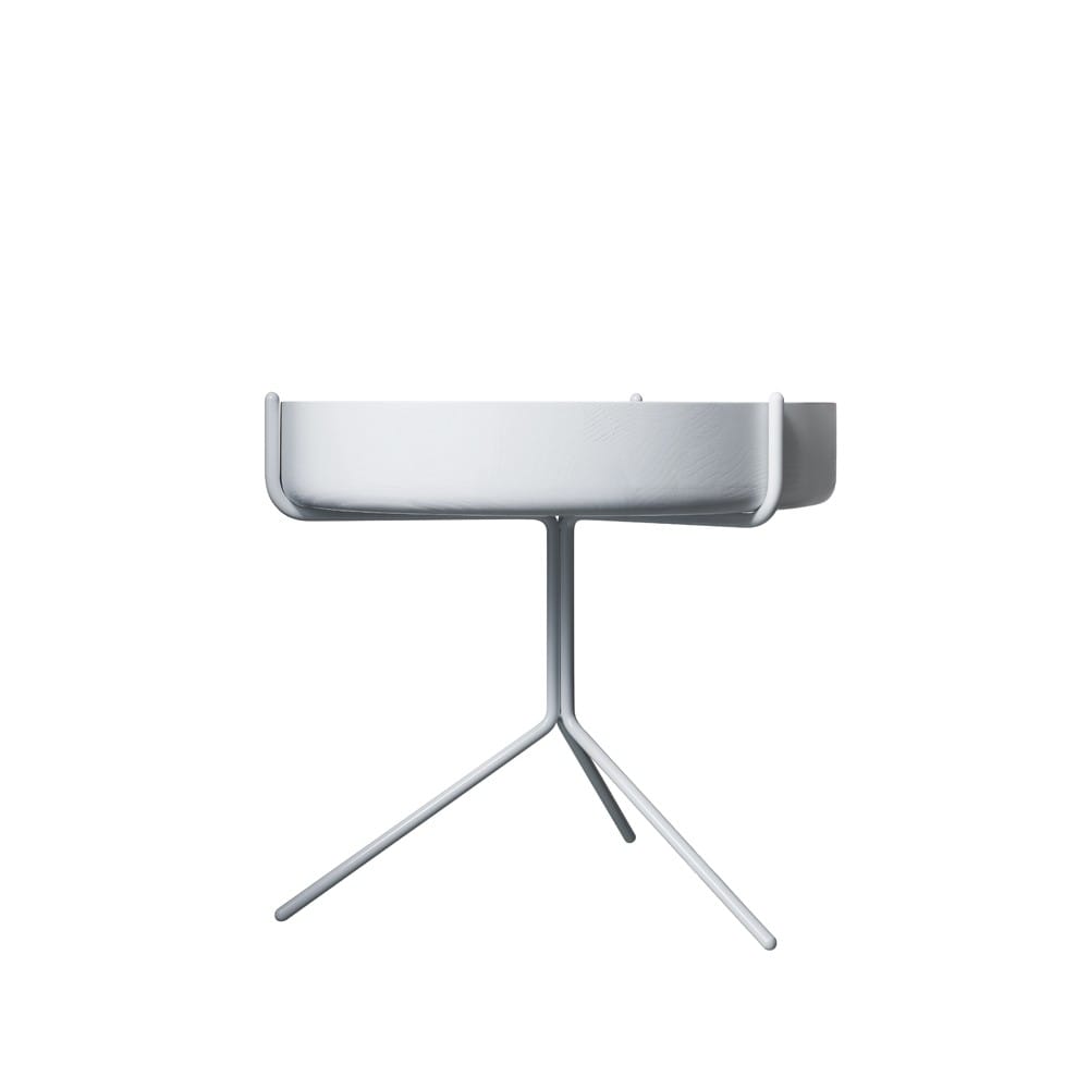 Mesa Drum, Esmaltado blanco-altura 36cm-base blanca Swedese