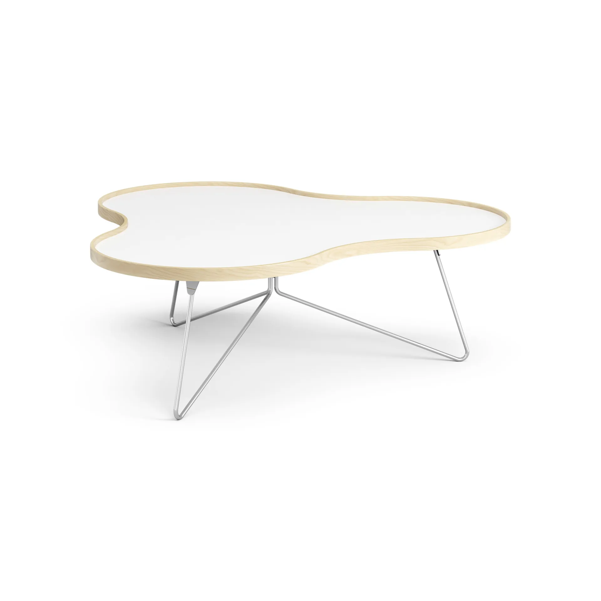 Mesa Flower 107x114 cm, H39 cm abedul lacado Swedese