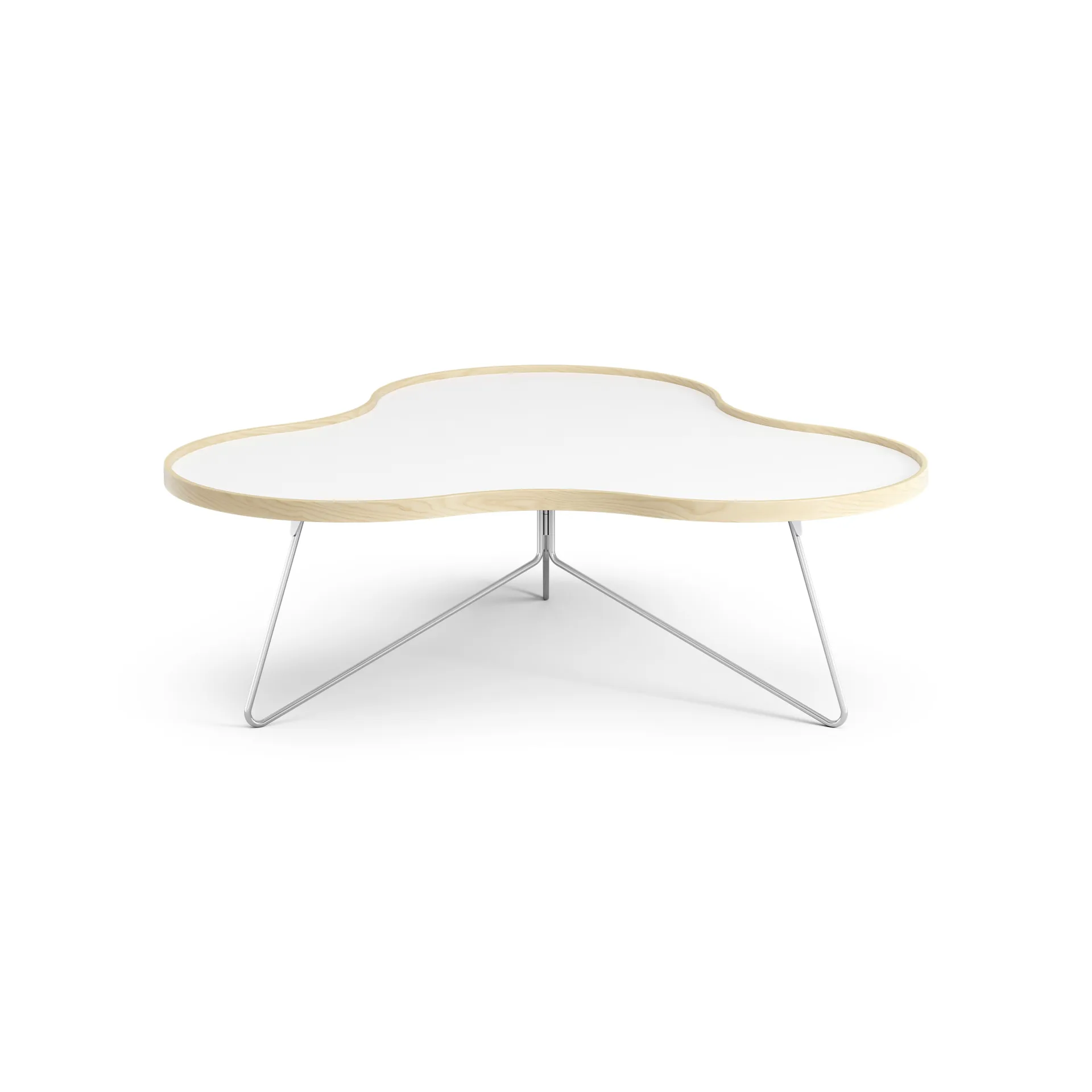 Mesa Flower 107x114 cm, H39 cm abedul lacado Swedese