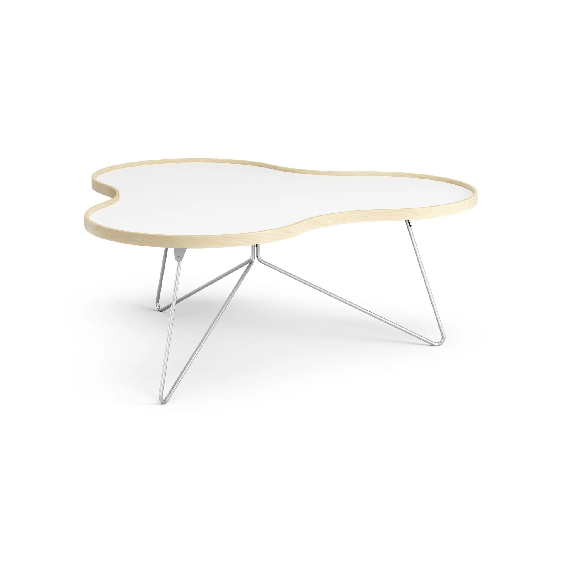 Mesa Flower 107x114 cm, H45 cm abedul lacado Swedese