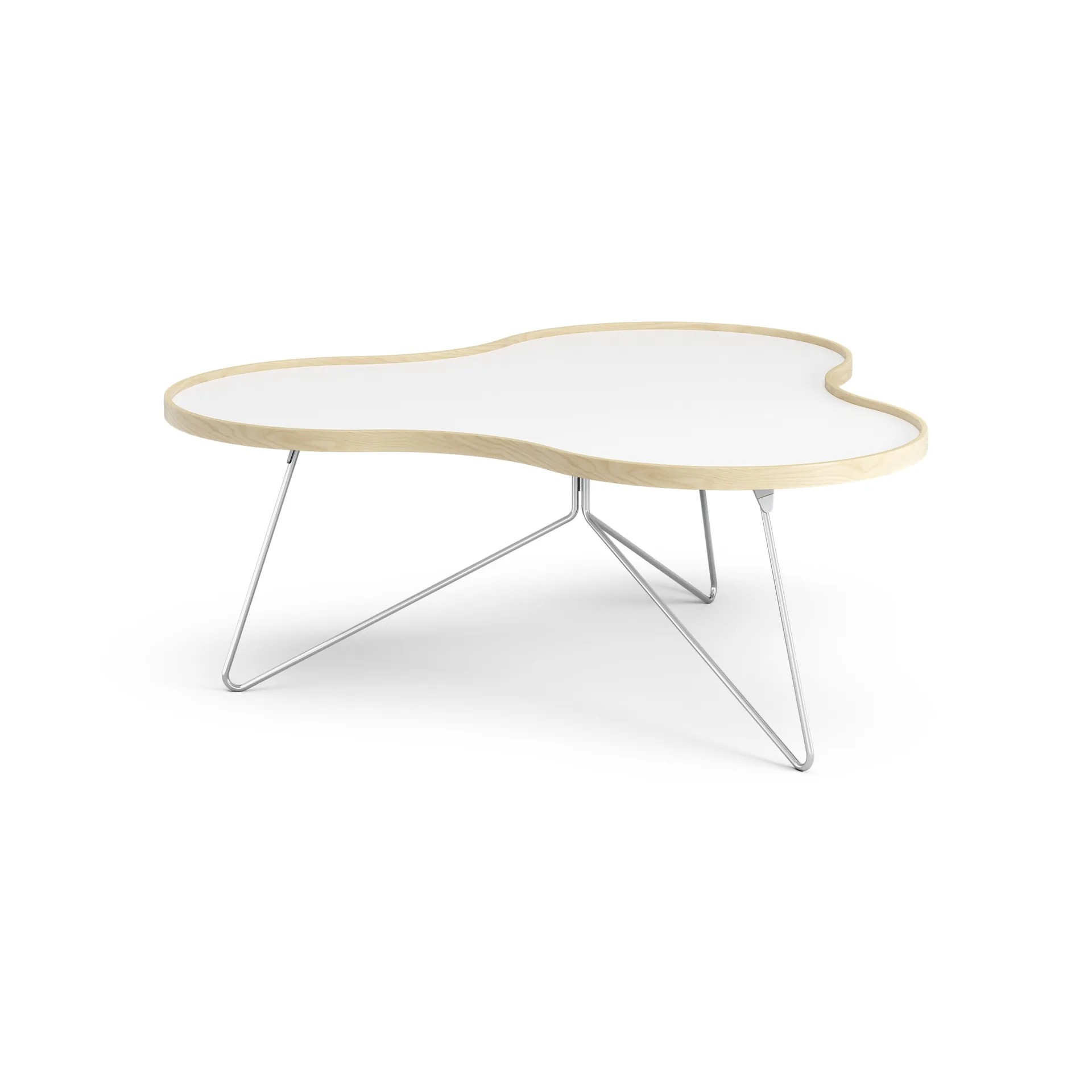 Mesa Flower 107x114 cm, H45 cm abedul lacado Swedese