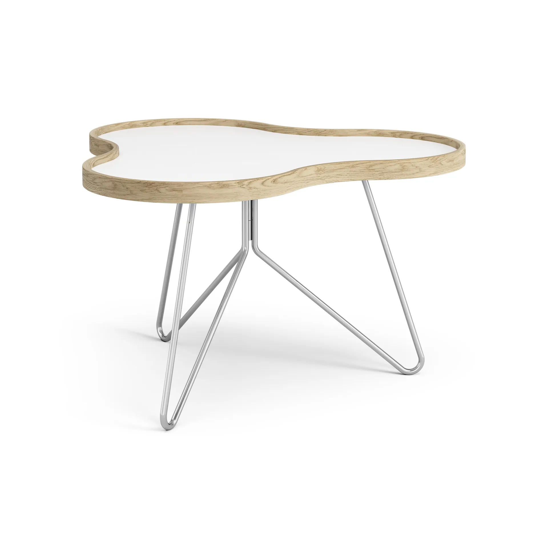 Mesa Flower 62x66 cm, H39 cm roble lacado Swedese