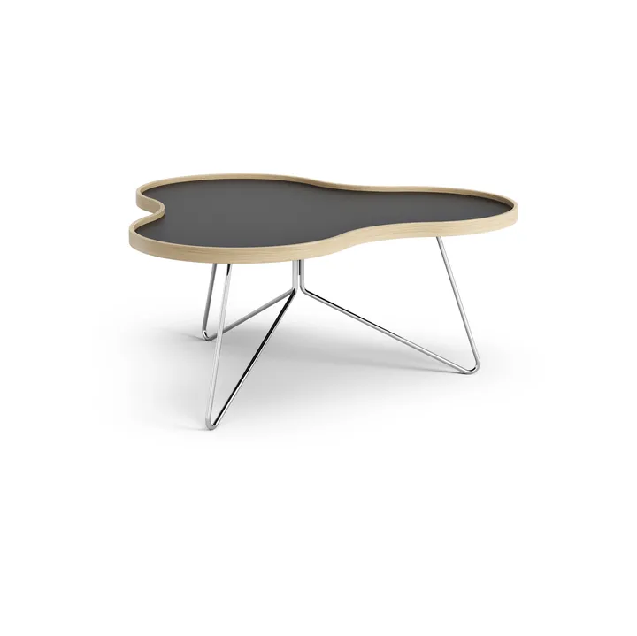 Mesa Flower 84x90 cm - Altura: 39cm, negro-roble-cromo - Swedese