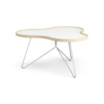 Mesa Flower 84x90 cm - Altura: 45 cm, blanco-abedul-cromo - Swedese