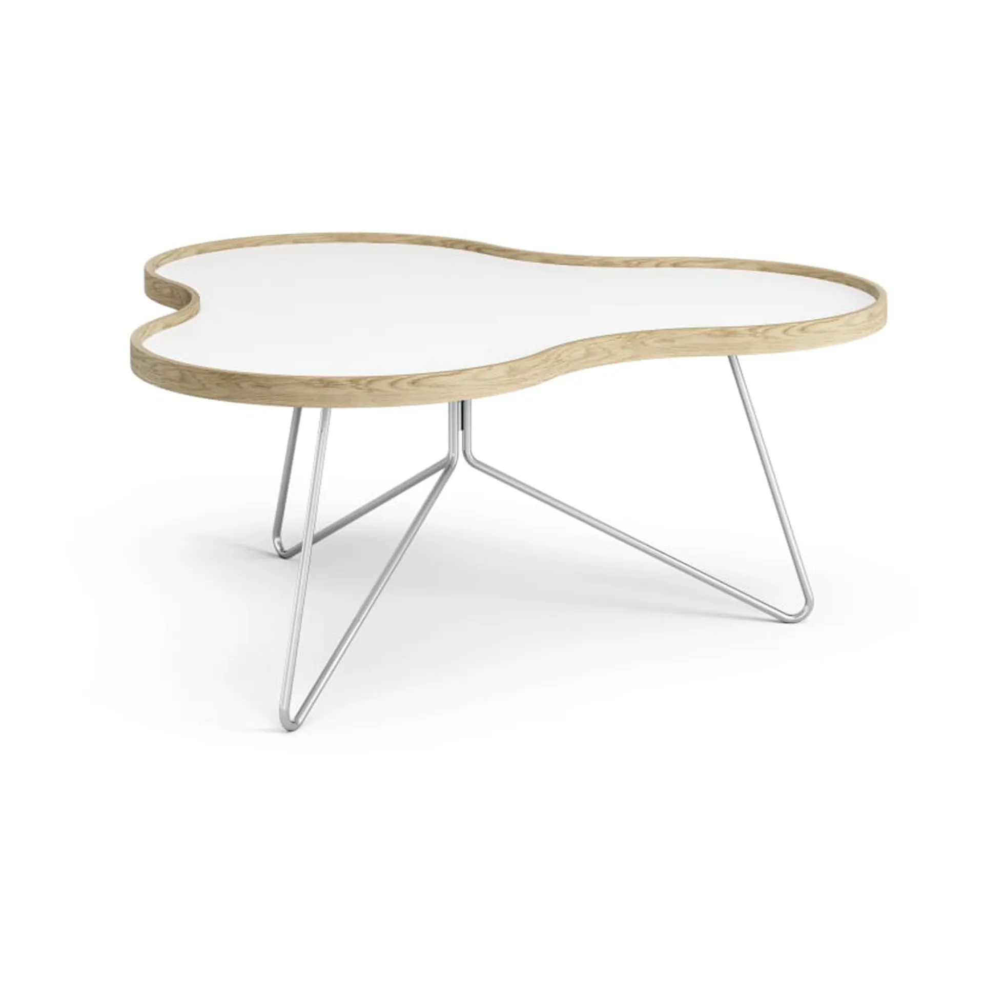 Mesa Flower 84x90 cm, H39 cm roble lacado Swedese