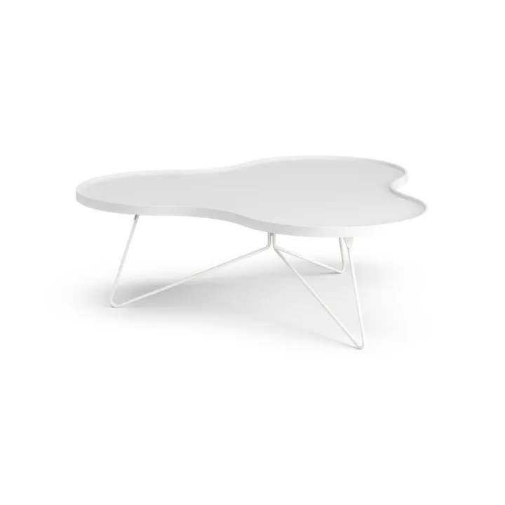 Mesa Flower mono 107x114 cm - Altura: 39 cm Fresno con lasur blanco - Swedese