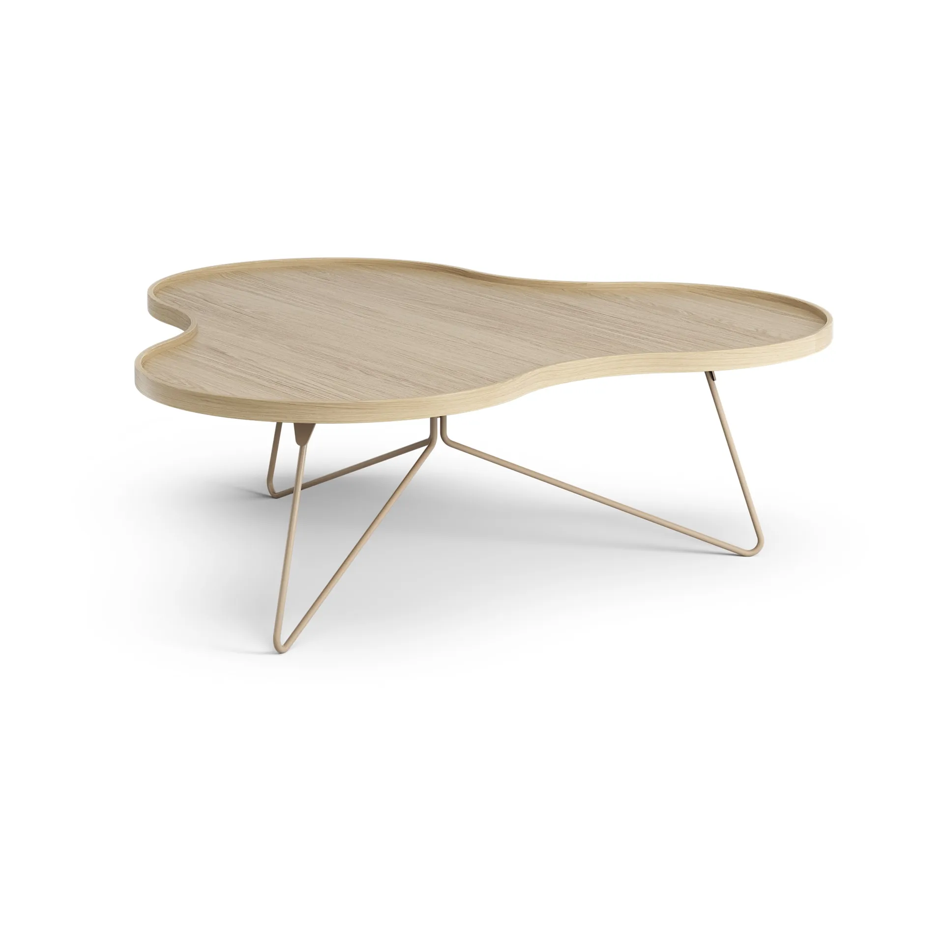 Mesa Flower mono 107x114 cm, Altura 39 Roble lacado-nutmeg RAL1019 Swedese