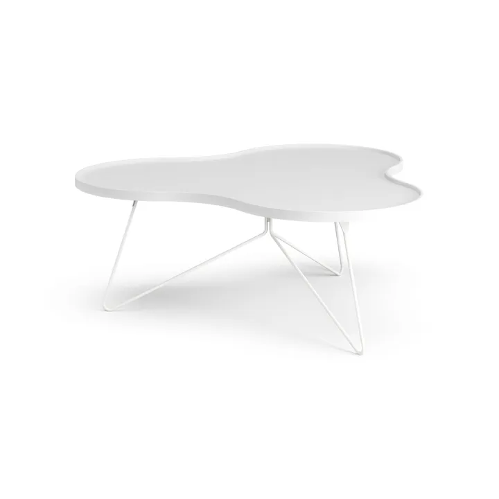 Mesa Flower mono 107x114 cm - Altura: 45 cm Fresno con lasur blanco - Swedese