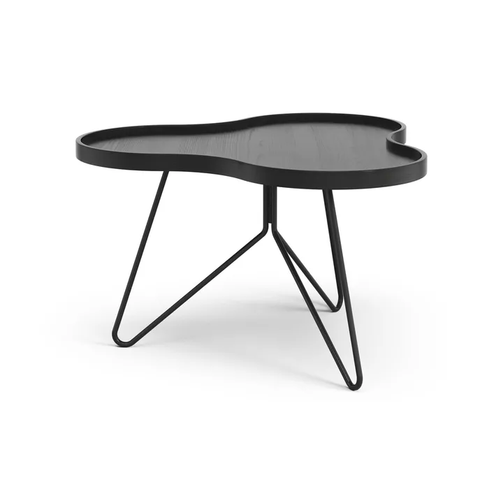 Mesa Flower mono 62x66 cm - Altura 39 cm fresno teñido de negro - Swedese