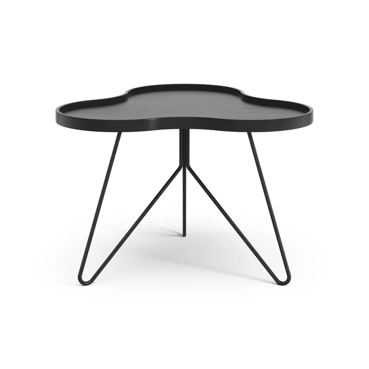 Mesa Flower mono 62x66 cm - Altura: 45 cm Fresno teñido de negro - Swedese