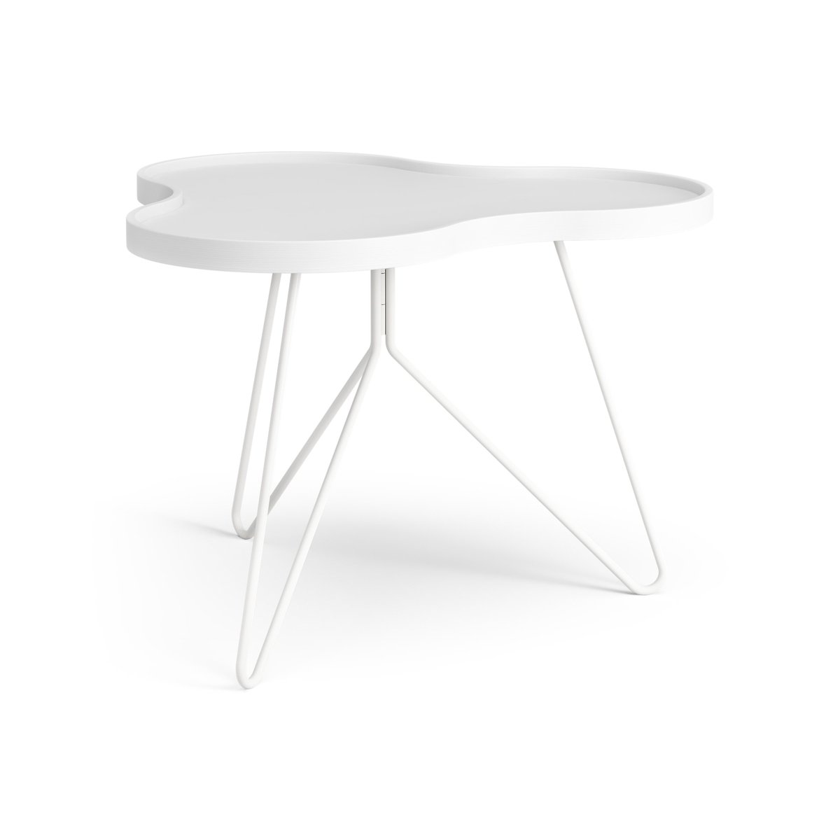 Swedese Mesa Flower mono 62x66 cm H45 cm fresno lacado blanco
