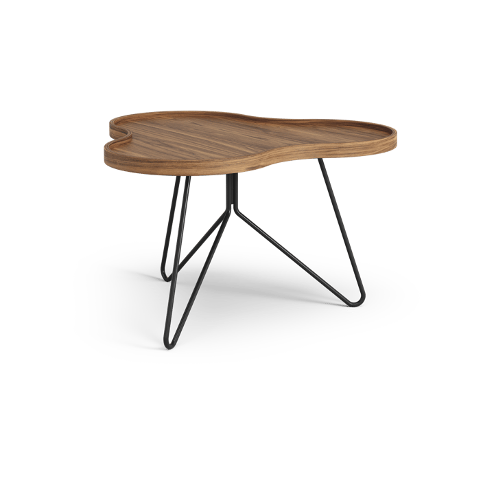 Mesa Flower mono Edición Especial 62x66 cm - H39 cm-nogal lacado-acero lacado en negro - Swedese