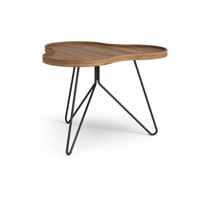 Mesa Flower mono Edición Especial 62x66 cm - H45 cm-nogal lacado-acero lacado en negro - Swedese